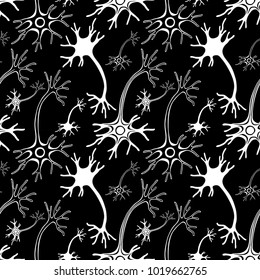 seamless background of the various neurons