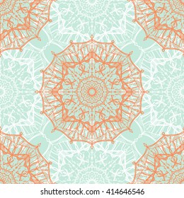 Seamless background. Vector circular ornament. Mandala.