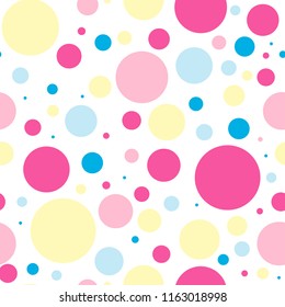 seamless background vector color circles. composition of geometric shapes. bright fashionable colors, gentle for children and women