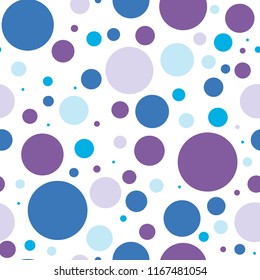 seamless background vector color circles. composition of geometric shapes, purple and blue circles