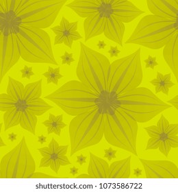 seamless background of vector flowers