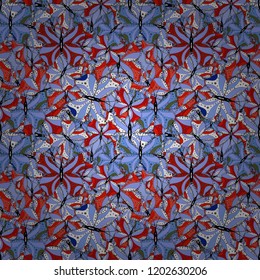 Seamless background. Vector illustration. Abstract colored nice butterfly. 