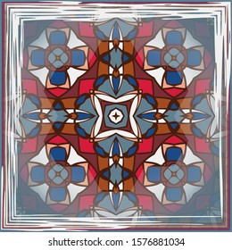 Seamless background .Vector illustration. Use this pattern in the design of carpet, shawl, pillow, textile, ceramic tiles 