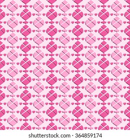 seamless background vector illustration of Valentine's Day. Abstract shape, heart