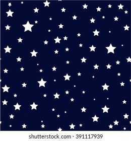 Seamless background. The vector image. Starry night sky