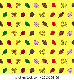 Seamless background with vector leaves for your design