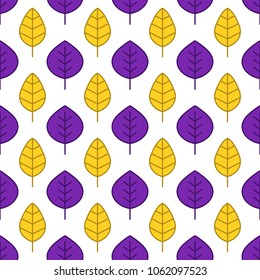 Seamless background with vector leaves for your design