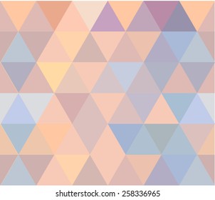 Seamless background vector  made by triangles. Shades of blue and pink for gender equality. Soft pastel colors, geometric pattern.
