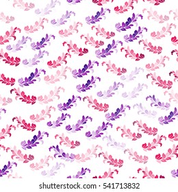 Seamless background, vector pattern for cushion, pillow, bandanna, kerchief, shawl fabric print. Texture for clothes and bedclothes. Hand drawn floral pattern made of simple doodles. Cartoon flowers