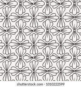 Seamless background, vector pattern with floral pattern made of simple doodles. Cartoon flowers
