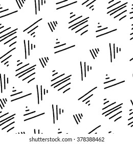 Seamless Background Vector Pattern With Hand Drawn Sketch Lines In Doodle Style
