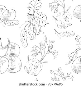 Seamless background with vegetable