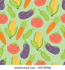 Seamless background with vegetables