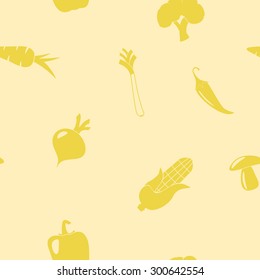 Seamless background with vegetables for your design