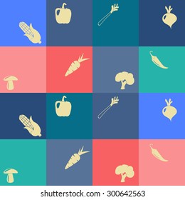 Seamless background with vegetables for your design