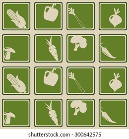 Seamless background with vegetables for your design