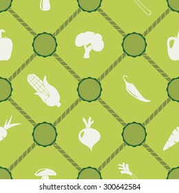 Seamless background with vegetables for your design