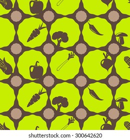 Seamless background with vegetables for your design
