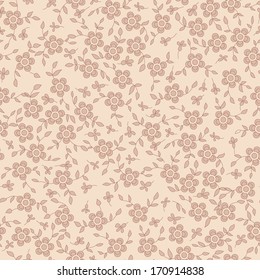 seamless background with a vegetative ornament. flowers, twigs and leaves. Use as a pattern fill, backdrop, surface texture. 