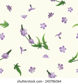 Seamless background with verbena flowers