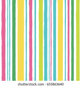 Seamless background with vertical stripes in bright colors. Summer style.