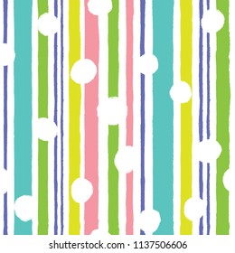 Seamless background with vertical stripes in rainbow colors. Summer style.
