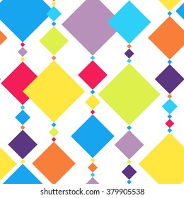 Seamless background with vertically hanged rhombuses