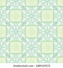 Seamless background.  Vintage color pattern for paper or cover. Abstract geometrical ethnic ornament with northern motifs. Vector texture.