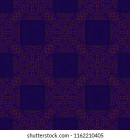 Seamless background.  Vintage color pattern for wallpaper or cloth design. Abstract geometrical ethnic ornament with northern motifs. Vector texture.