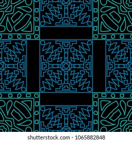 Seamless background.  Vintage colorful vector background for wallpaper or cloth design. Abstract geometrical ethnic ornament with northern motifs. Vector texture.