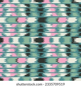 seamless background vintage decor textile design modern ikat, batik, and trendy boho print.  Geometric ethnic background for pattern seamless design or wallpaper. 