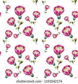 Seamless background with vintage flowers.