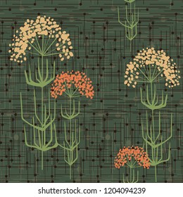 Seamless background with vintage flowers.