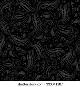 seamless background vintage pattern of black color
