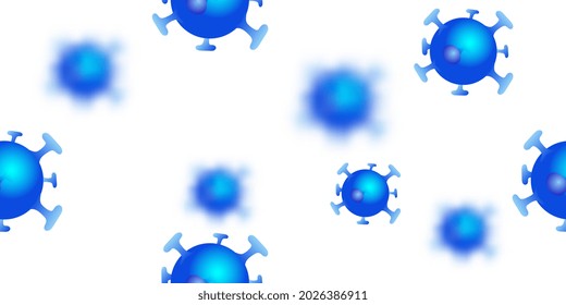 Seamless background with virus molecules. COVID-19. Flying virus molecules. Vector illustration eps-10