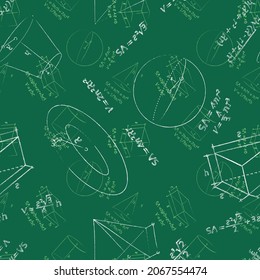 Seamless background of volumetric geometrical shapes. Vector illustration