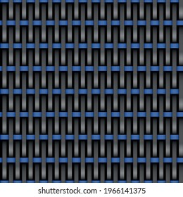 seamless background, wallpaper - gray and blue rattan design