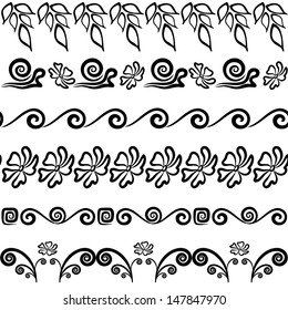 Similar Images, Stock Photos & Vectors of Vector set of floral elements ...