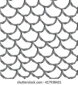 Seamless background wallpaper. Pattern of semicircles in squama style
