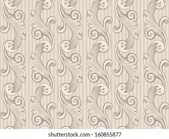Seamless background. Wallpaper in the style of Baroque.