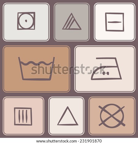 seamless background with washing symbols