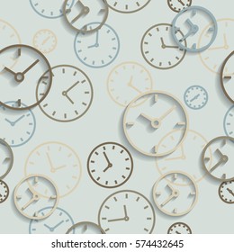 Seamless background of watch dials. Timing is everything.