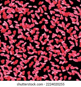 Seamless background of watercolor drawings ripe pomegranate grains