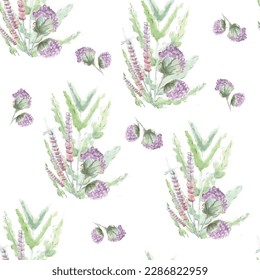 Nahtloser Hintergrund von Aquarellblumen für Muster, Deckendesign, Textilien, Mode, Verpackungsdesign. 
