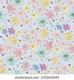 Fondo inconsútil de flores de la acuarela para el patrón, diseño de la cubierta, materia textil, moda, diseño del paquete. 
