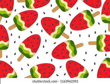 Seamless background with watermelon.