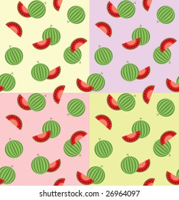 Seamless background with watermelon. Simply change