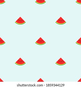 Seamless background of watermelon slices