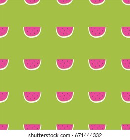 Seamless background with watermelon slices.