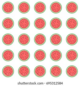 Seamless background with watermelon slices. Vector illustration. design for greeting card and invitation of seasonal summer holiday